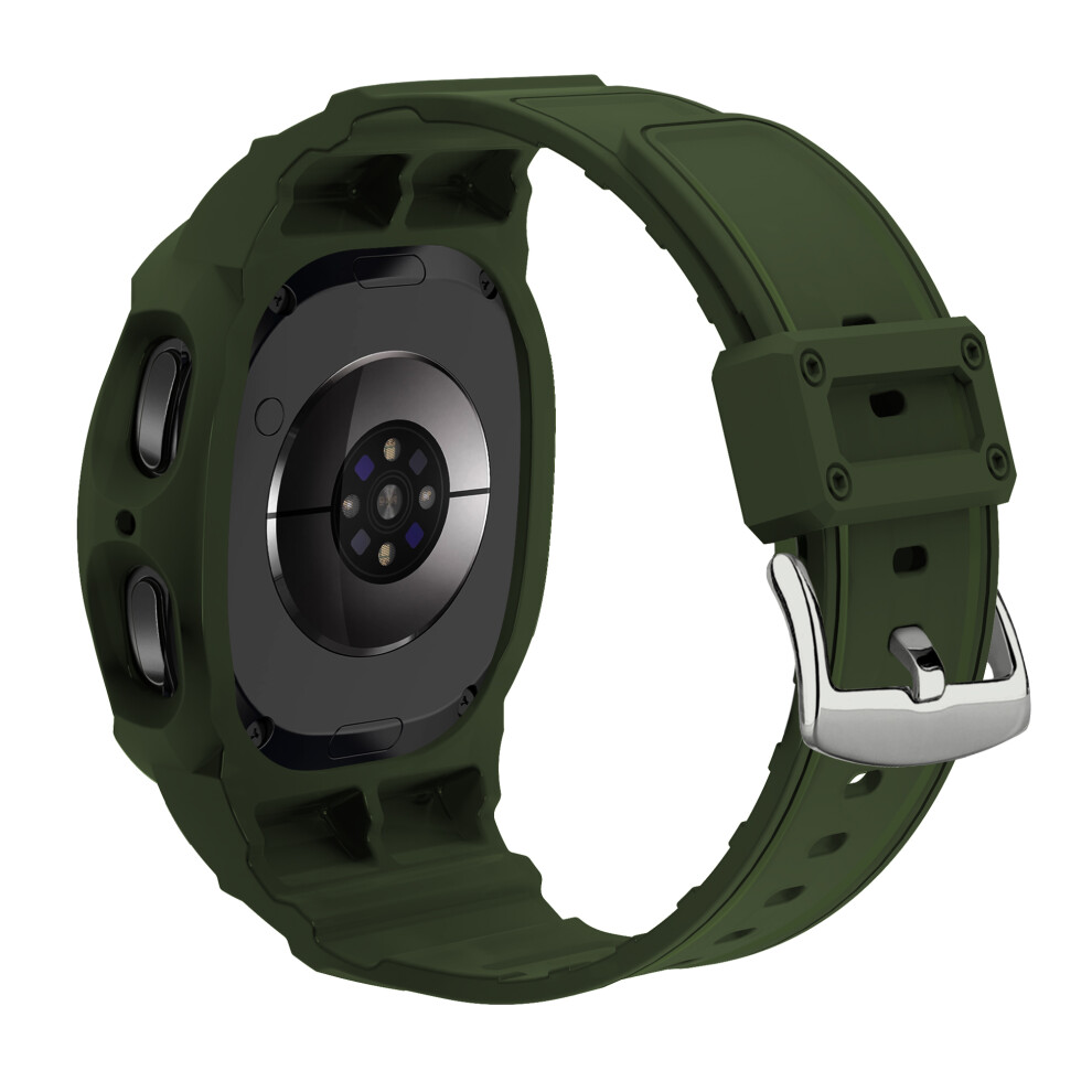(Army ) For Samsung Galaxy Watch8 40Mm Tpu Watchband Integrated With Anti Drop Watch Case Green 6914289255768