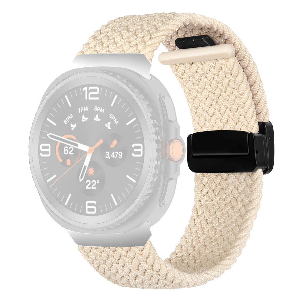 (Starlight) Nylon Braid Watch Strap For Samsung Galaxy Watch8 Classic 46Mm / Watch8 44Mm / 40Mm Magnetic Buckle Wrist Band 6914283682485