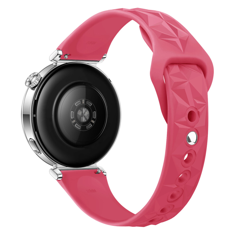 (Deep ) For Huawei Watch Gt 5 41Mm Watch Band 18Mm Ice Crystal Silicone Strap Pink 6914286084385
