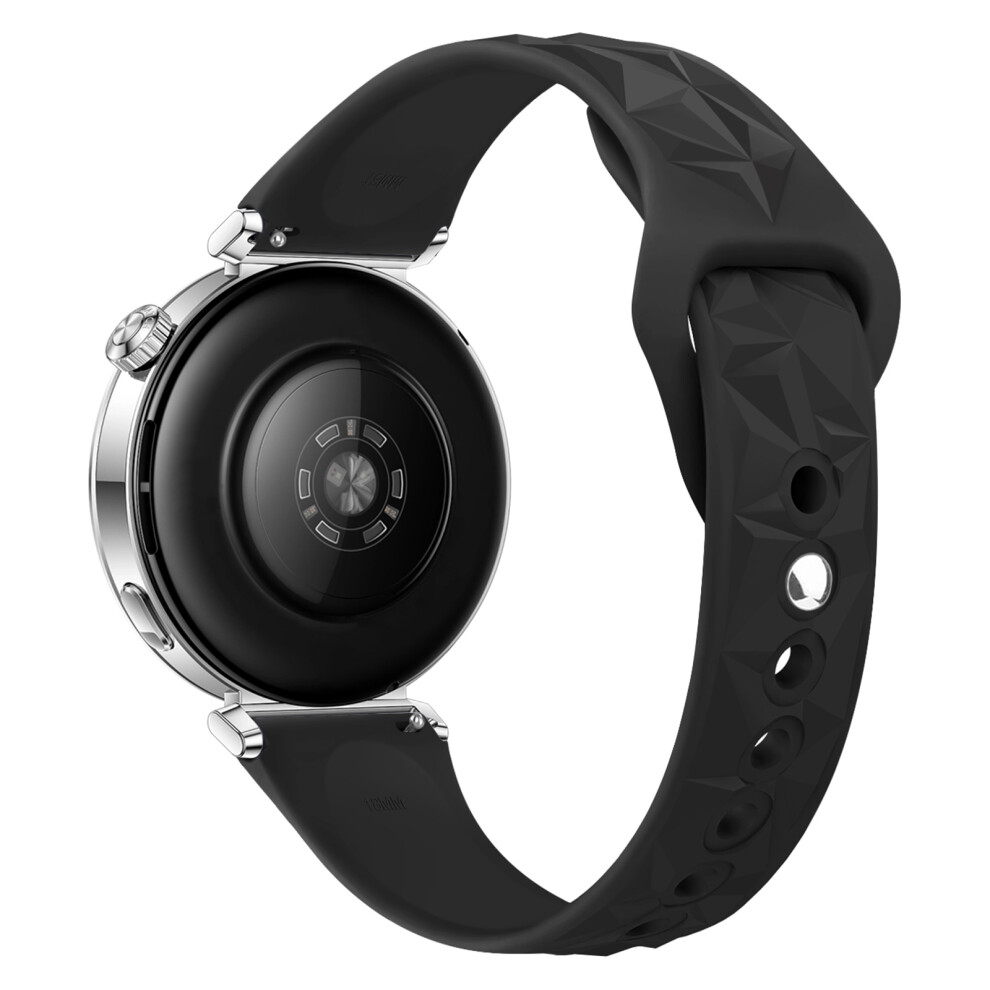(Black) For Huawei Watch Gt 5 41Mm Watch Band 18Mm Ice Crystal Silicone Strap Black 6914283897964