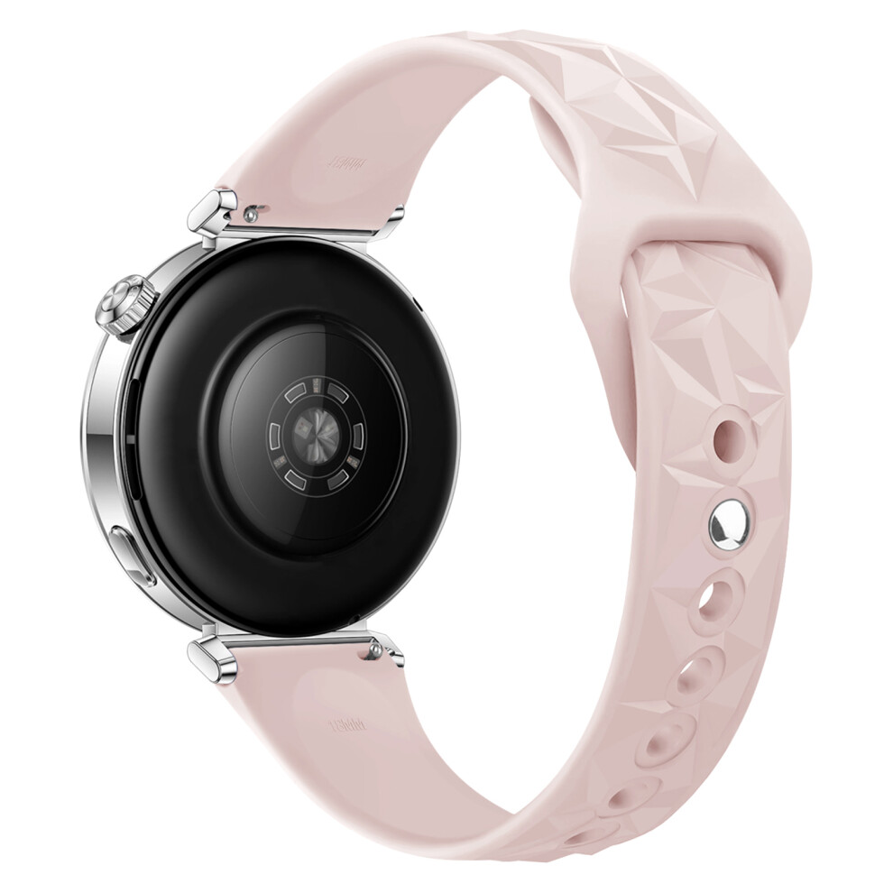 (Light ) For Huawei Watch Gt 5 41Mm Watch Band 18Mm Ice Crystal Silicone Strap Pink 6914284234089
