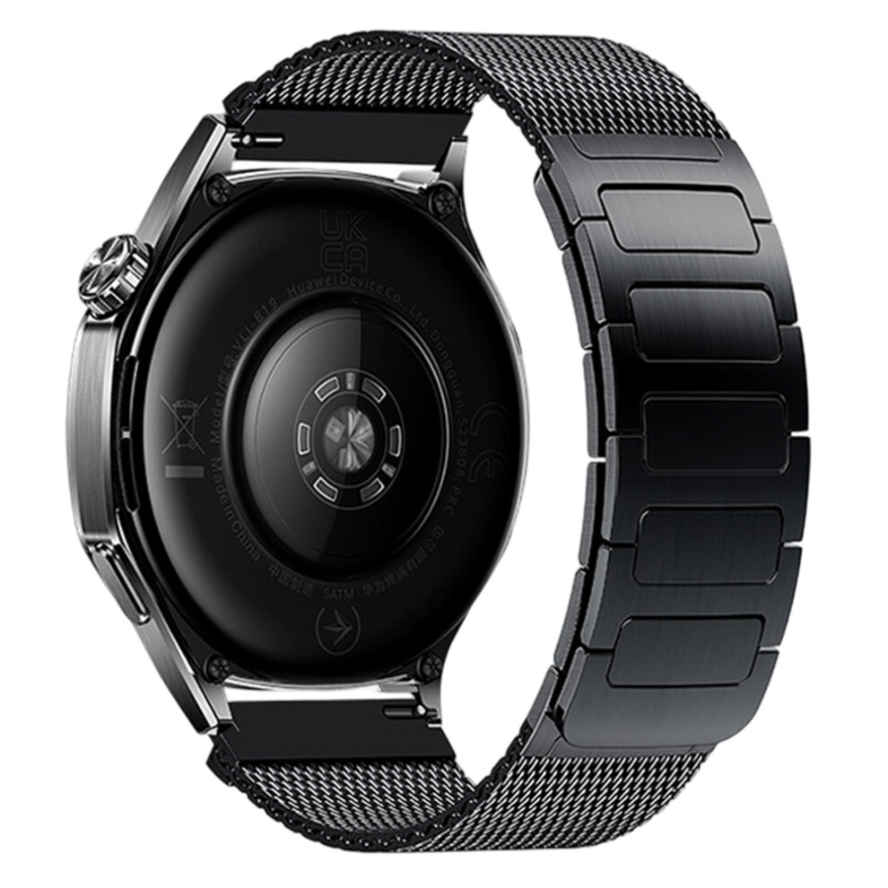 (Black) 20Mm Watch Band For Samsung Galaxy Watch7 44Mm / 40Mm / Watch6 44Mm / 40Mm Braided I-Type Stainless Steel Magnetic Strap Black 6914282868569