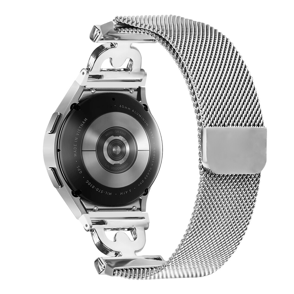 Watch Band For Samsung Galaxy Watch 5 / Watch 5 Pro / Watch 5 Active / Watch4 Milanese Stainl - Silver 6914289518207