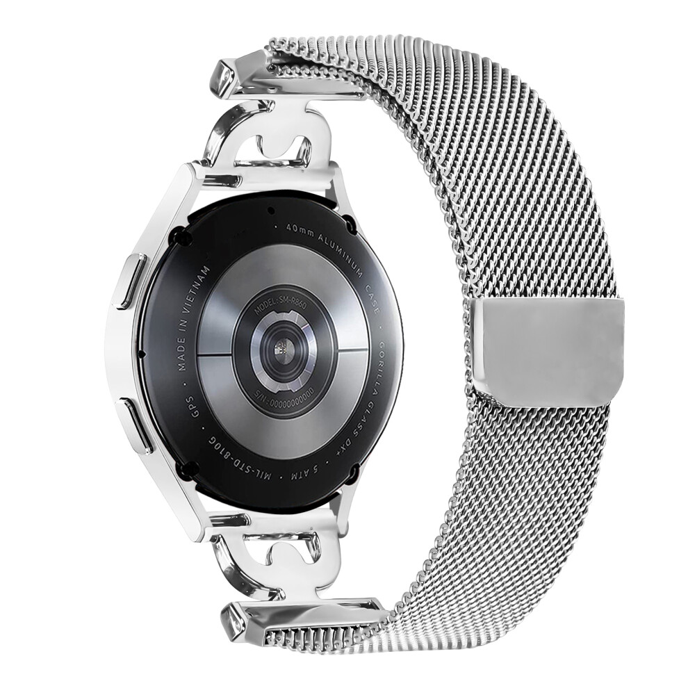Watch Band For Huawei Watch Gt 3 Pro 43Mm / Watch Gt 3 42Mm / Honor Watch Es Milanese Stainle - Silver 6914288258494