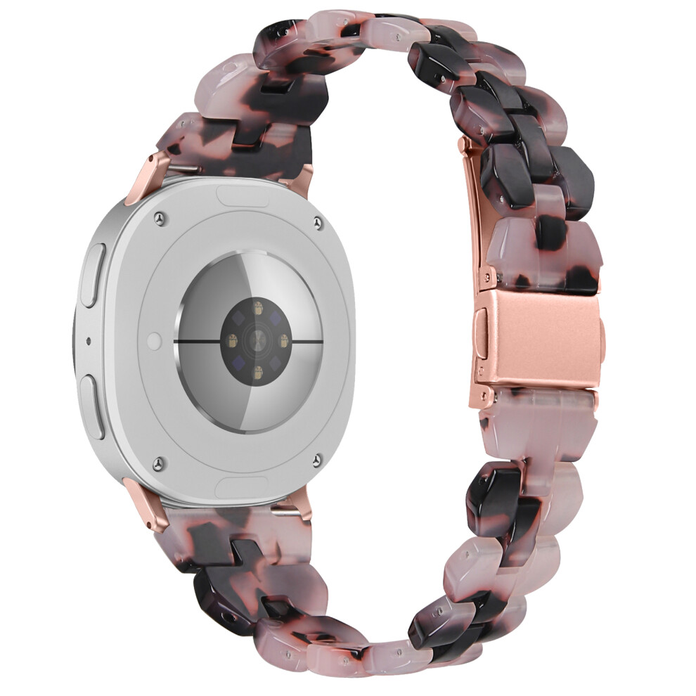 (Tortoiseshell Mix) Resin Acrylic Watch Band For Samsung Galaxy Watch8 Classic 46Mm / Watch8 44Mm / 40Mm Rhombus Waterproof Wrist Strap 6914280692685