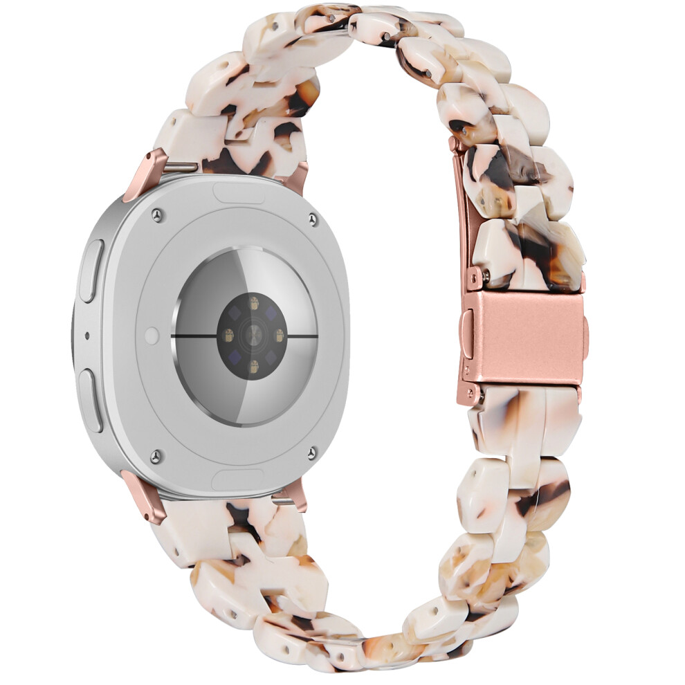 (Nougat) Resin Acrylic Watch Band For Samsung Galaxy Watch8 Classic 46Mm / Watch8 44Mm / 40Mm Rhombus Waterproof Wrist Strap 6914282938835