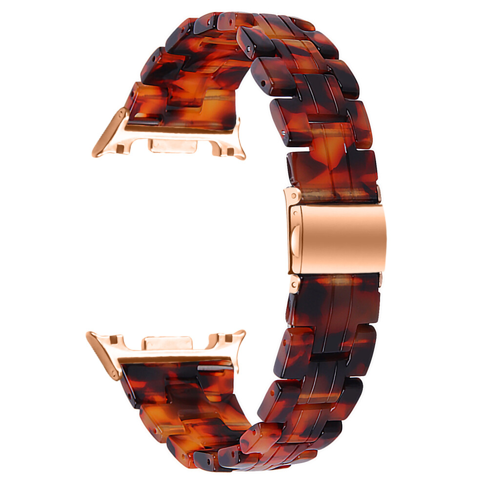 (Tortoiseshell) Watch Strap For Samsung Galaxy Watch8 Classic 46Mm / Watch8 44Mm / 40Mm Acrylic Resin Waterproof Slim Wrist Band 6914286165565