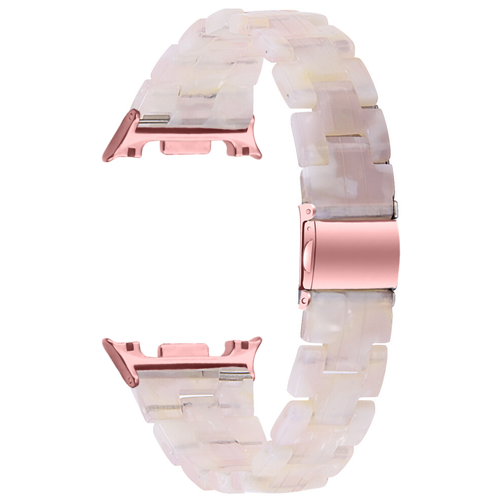( Mix) Watch Strap For Samsung Galaxy Watch8 Classic 46Mm / Watch8 44Mm / 40Mm Acrylic Resin Waterproof Slim Wrist Band Pink 6914286101358