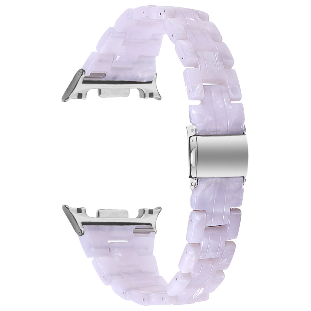 (Flash ) Watch Strap For Samsung Galaxy Watch8 Classic 46Mm / Watch8 44Mm / 40Mm Acrylic Resin Waterproof Slim Wrist Band White 6914283286256