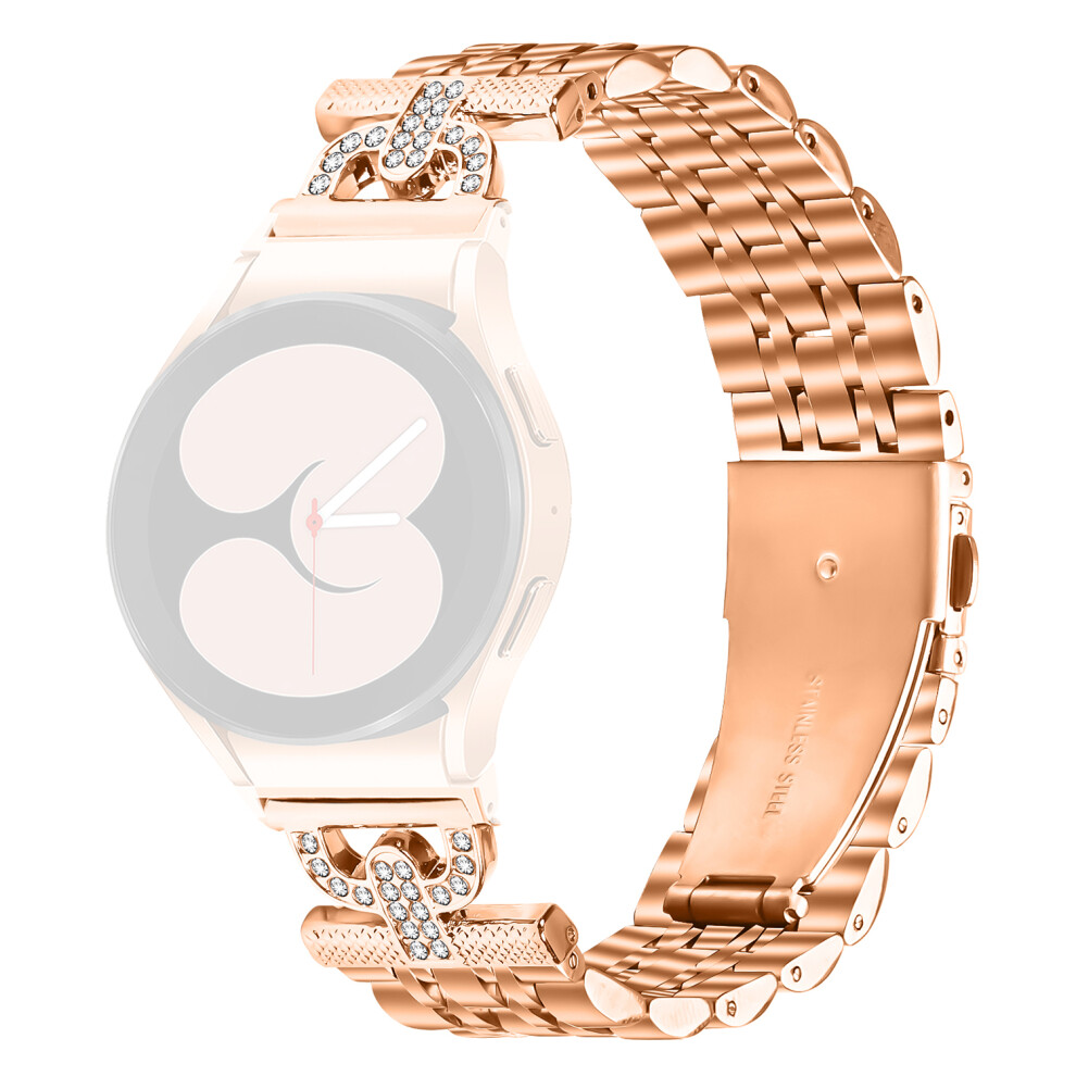 (Rose ) Watch Band For Samsung Galaxy Watch 5 Active / Watch 5 Pro / Watch 5 / Watch4 Active / Watch4 Classic / Watch4 Strap With Quick R Gold 6914280245027