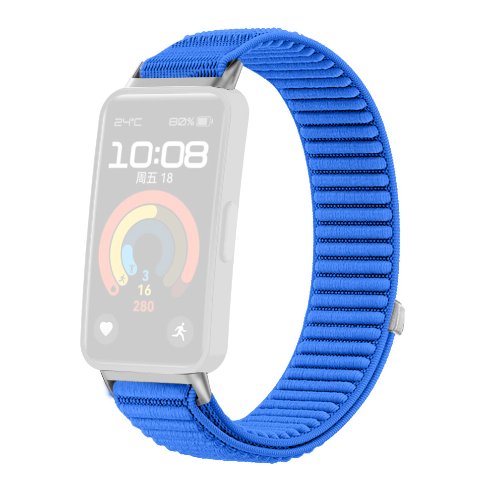 (Blue) Woven Nylon Strap For Huawei Band 10 / 9 / 8 Magic Tape Watch Band Blue 6914284154844