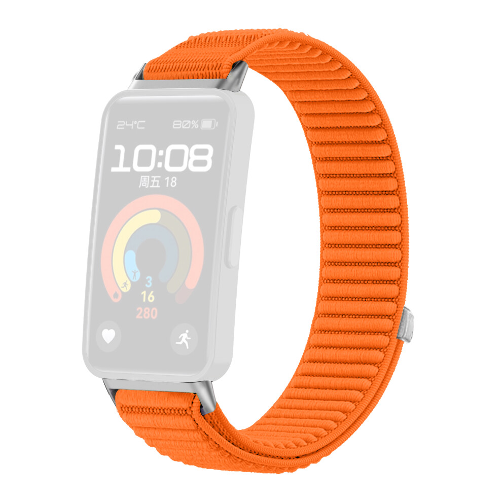 (Orange) Woven Nylon Strap For Huawei Band 10 / 9 / 8 Magic Tape Watch Band Orange 6914283460601