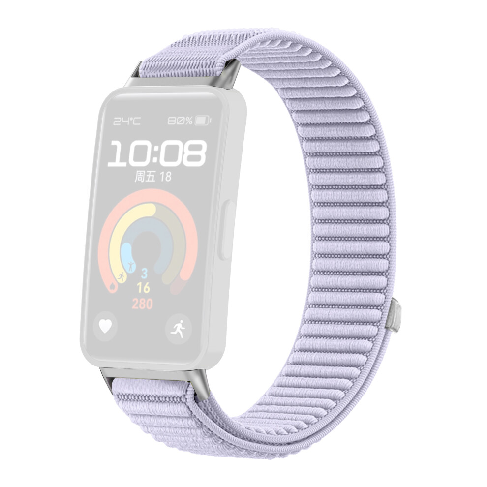 (Purple) Woven Nylon Strap For Huawei Band 10 / 9 / 8 Magic Tape Watch Band Purple 6914280782287