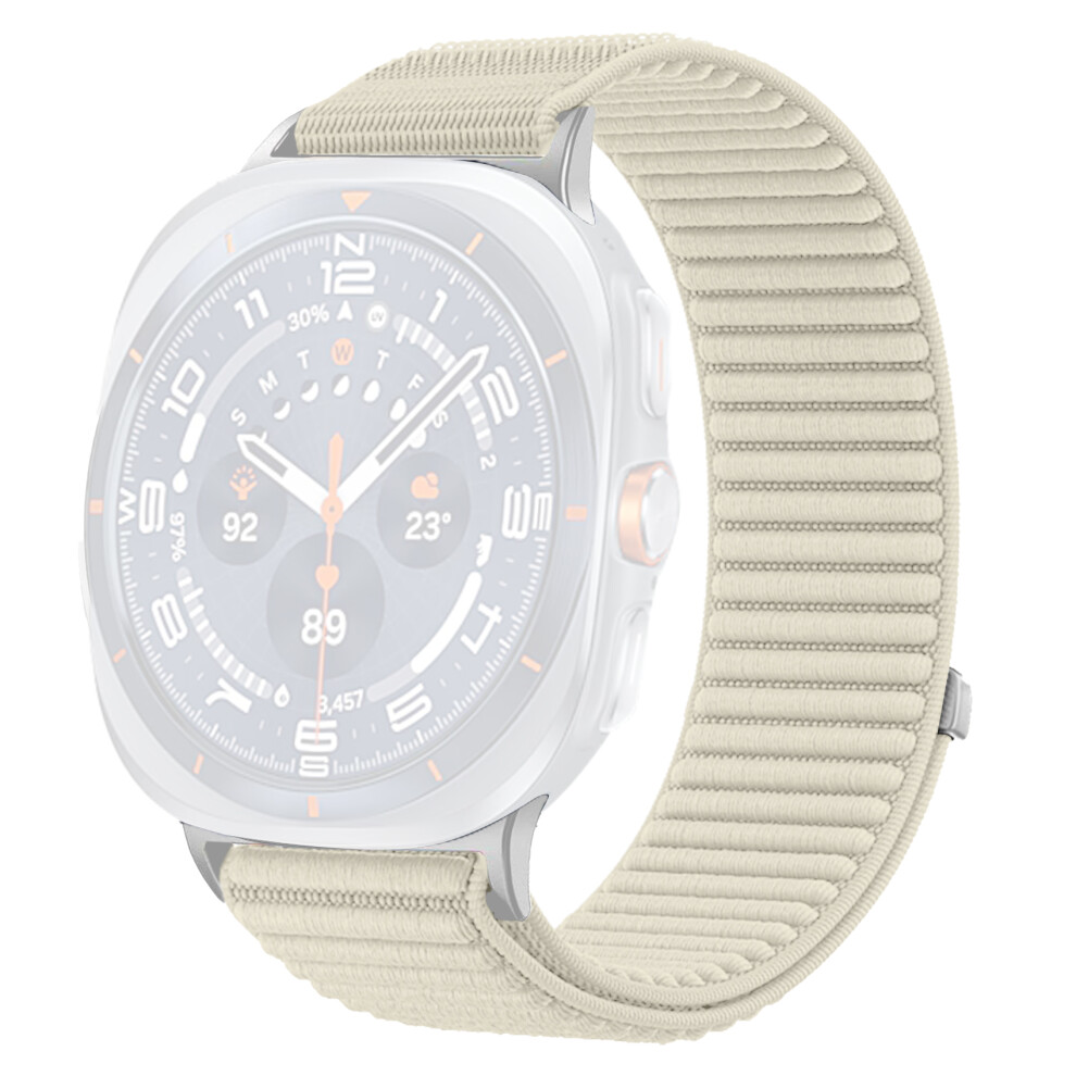 (Starlight) Woven Nylon Strap For Samsung Galaxy Watch Ultra (2025) 47Mm / Ultra 47Mm Magic Tape Watch Band 6914285380143