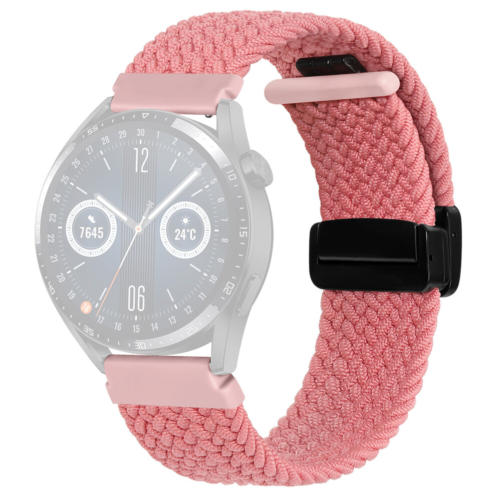 (Pink) 18Mm Nylon Braid Watch Strap For Huawei Watch Gt 5 41Mm / Gt 4 41Mm Magnetic Buckle Wrist Band Pink 6914281705728