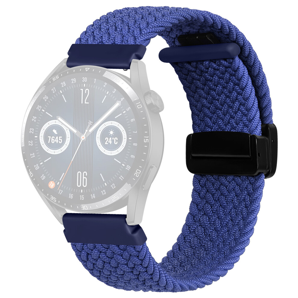 (Blue) 18Mm Nylon Braid Watch Strap For Huawei Watch Gt 5 41Mm / Gt 4 41Mm Magnetic Buckle Wrist Band Blue 6914285700286
