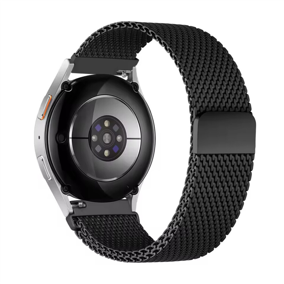 18Mm Stainless Steel Watch Band For Garmin Venu 3S / Forerunner 265S / Vivomove 3S Thick Mesh Milanese Strap - Black 6914289101041