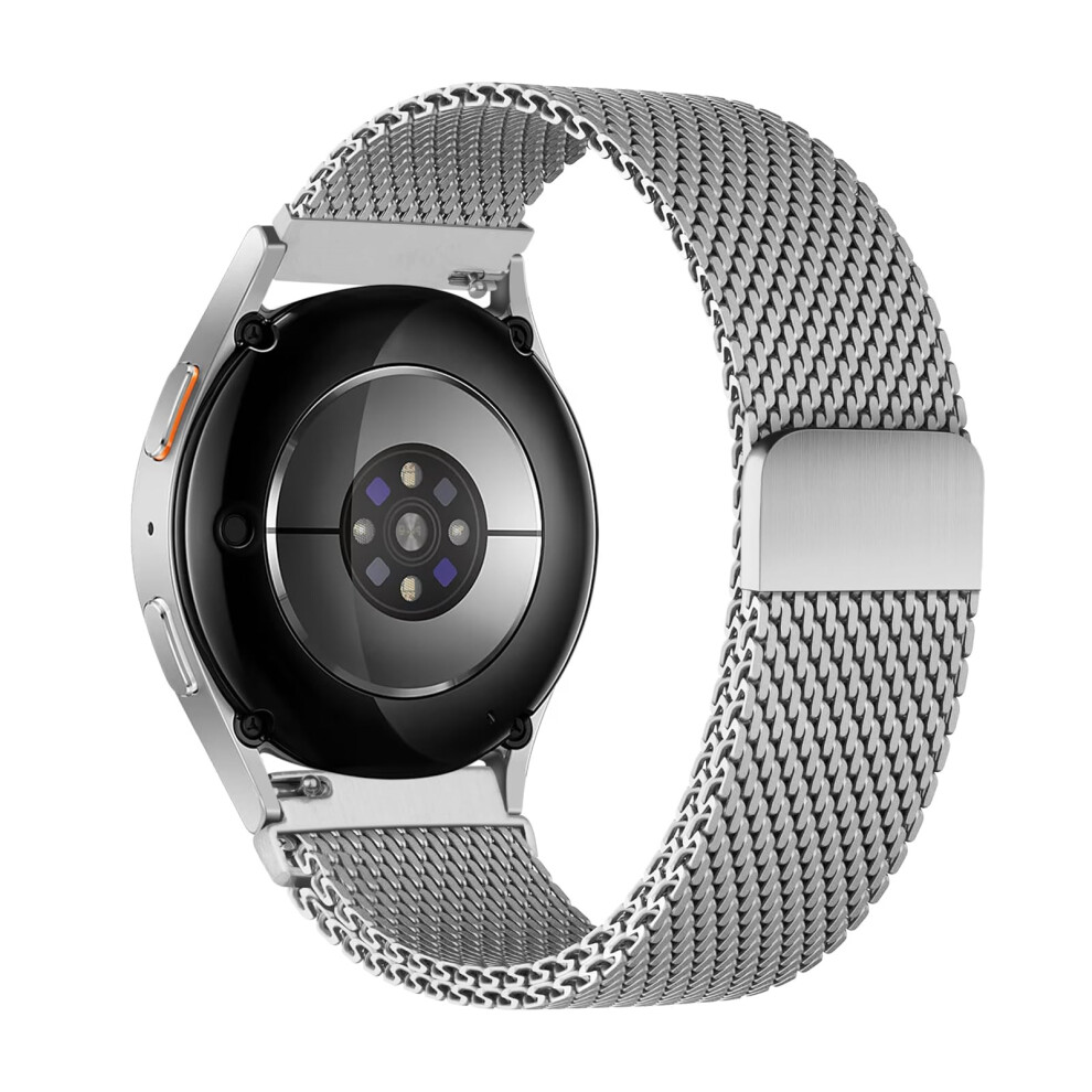 18Mm Watch Band For Garmin Venu 3S / Forerunner 265S / Vivomove 3S Stainless Steel Thick Mesh Milanese Strap - Silver 6914288357654