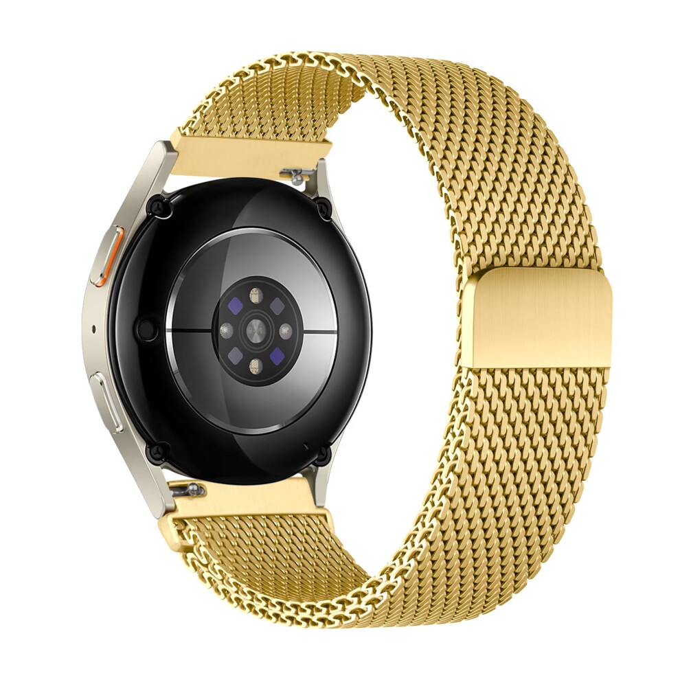 (Gold) 20Mm Electroplating Milanese Watch Band For Samsung Galaxy Watch7 / Watch6 / Watch5 / Watch4 Stainless Steel Strap Gold 6914285326004