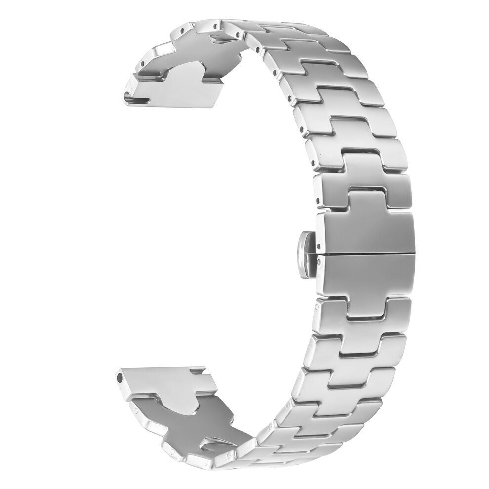 Stainless Steel Watch Band For Huami Amazfit Bip 5 / Amazfit Gtr 4 / Xiaomi Watch S2 / Watch S - Silver 6914288954938