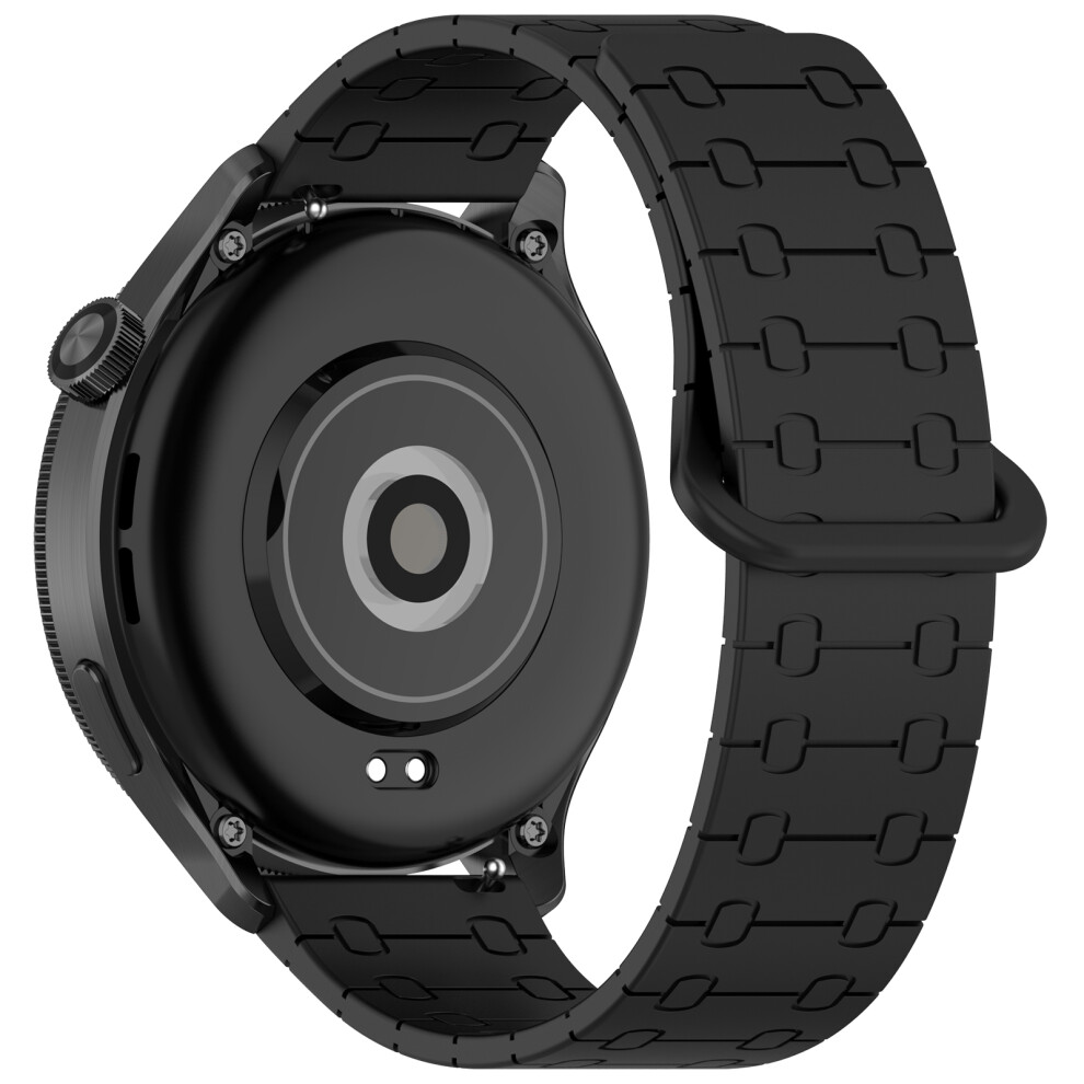 (Black) 22Mm Magnetic Silicone Strap For Huawei Watch Gt 6 46Mm / 5 46Mm / 5 Pro 46Mm / Huami Amazfit Bip 5 5-Bead Design Watch Band Black 6914283722822