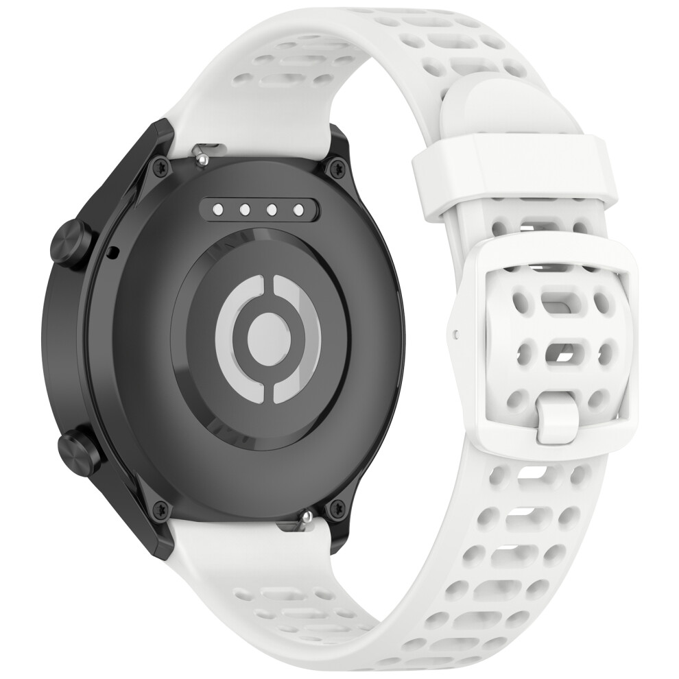 (White) 22Mm Silicone Strap For Oppo Watch Sport Solid Color Breathable Smart Watch Band White 6914287407589