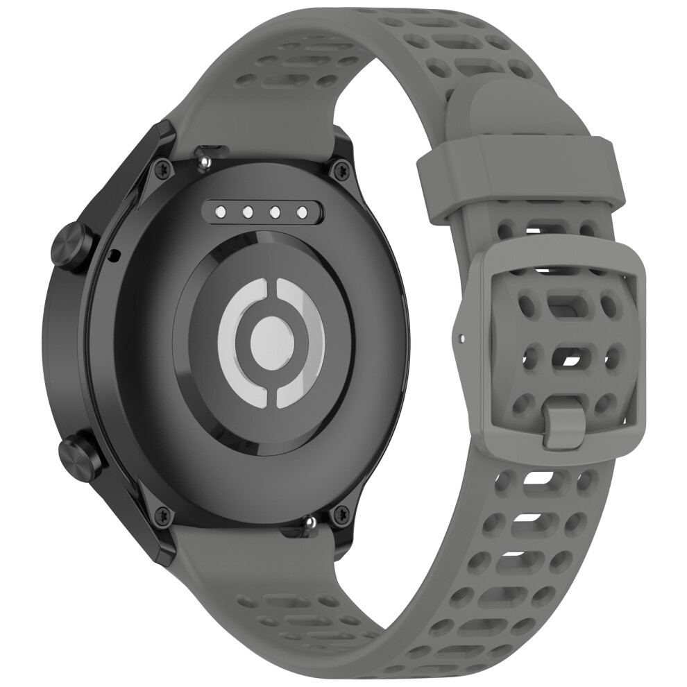 (Dark ) 22Mm Silicone Strap For Oppo Watch Sport Solid Color Breathable Smart Watch Band Grey 6914288315302
