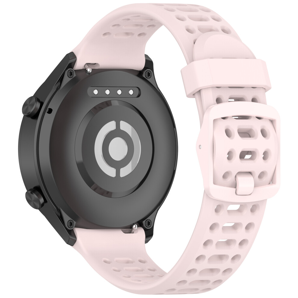 (Light ) 22Mm Silicone Strap For Oppo Watch Sport Solid Color Breathable Smart Watch Band Pink 6914281629277