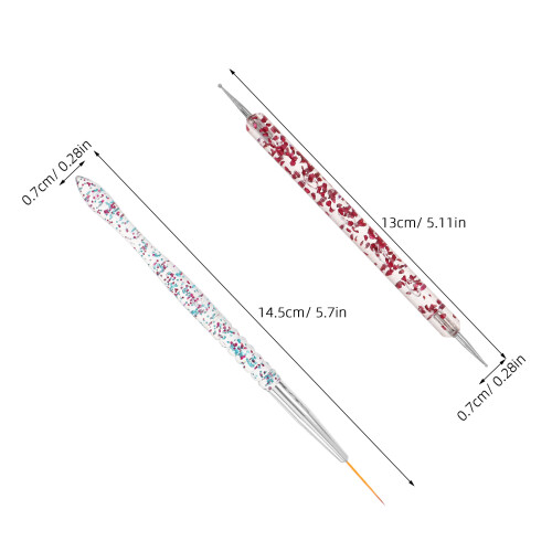 10St Nail Dotting Tool: Doppelseitiger Stift Mit Für Maniküre 2