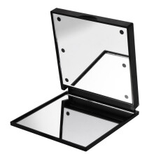 Handspiegel Voor Make-Up Met LED Licht En ABS Zwart