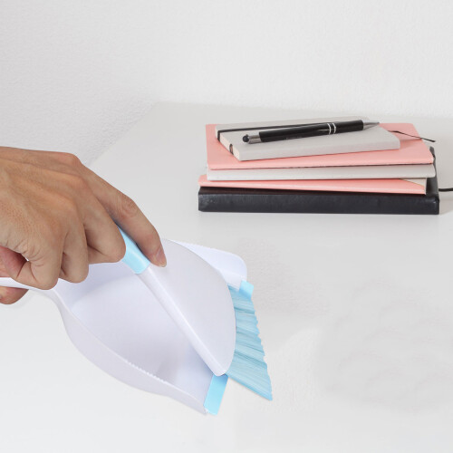 Conjunto Mini Plástico Com Lixeira Para Escritório Azul 2