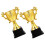 2 Unidades Troféu Competição Plástico Portátil Prêmio 9