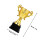 2 Unidades Troféu Competição Plástico Portátil Prêmio 2