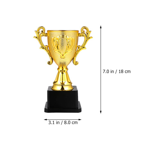 2 Unidades Troféu Competição Plástico Portátil Prêmio 2