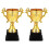 2 Unidades Troféu Competição Plástico Portátil Prêmio 11