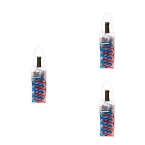 3 Unidades Bolsa De Congelamento Face Pvc Para Garrafa 2