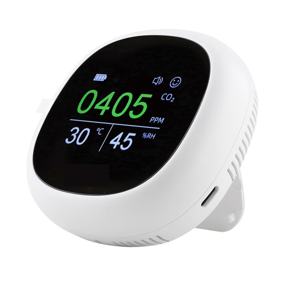 Digital Display Ndir Sensor Detector Meter Temperature Humidity Tester And Air Quality Monitor With Alarm 9393856545995