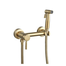 Faucet Stainless Steel Bidet Faucet Brushed Gold Hygienic Shower Portable Toilet Bidet Sprayer Cold Hot Water Water Tap