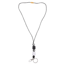 Stijlvolle Badge Lanyard Met En Rubberen Kralen Voor Id