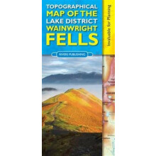 Topographical Map of the Lake District Wainwright Fells by Peter Knowl