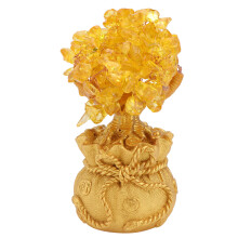 2 Stk. Kristall Glückspflanzen Für Desktop Golden
