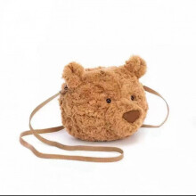 (Bear)Borsa a tracolla peluche a forma di croissant Jc Jelly giocattoli regali sacchetto uscite casual