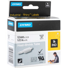 Dymo 18055 Rhino 12mm White heat Shrink Tube - S0718300