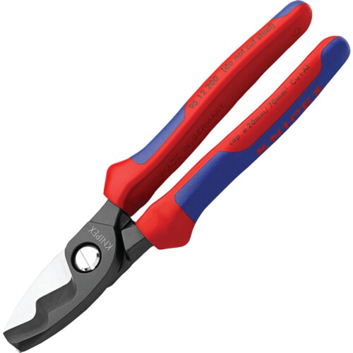Knipex Knipex 95 12 200 Cable Shears Twin Cutting Edge Multi-Component Grip 200mm (8in)