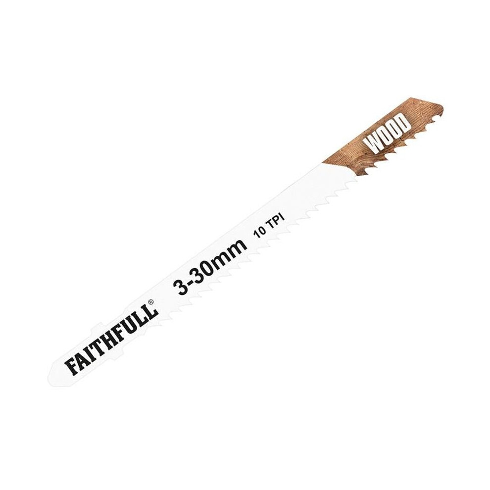 Faithfull FAIJBT101BR Jigsaw Blades Laminate/Wood T101br (Pack of 5)
