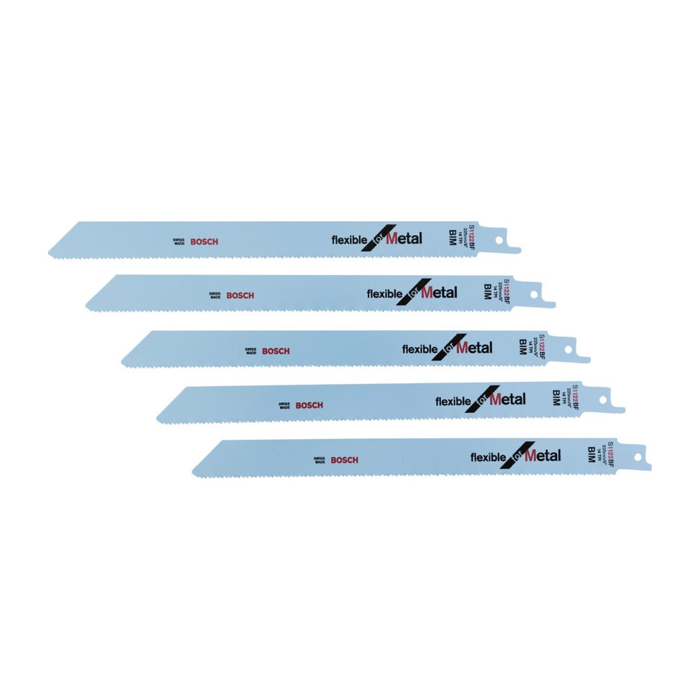 Bosch S1122BF Metal Cutting Sabre Saws Blade Pack of 5
