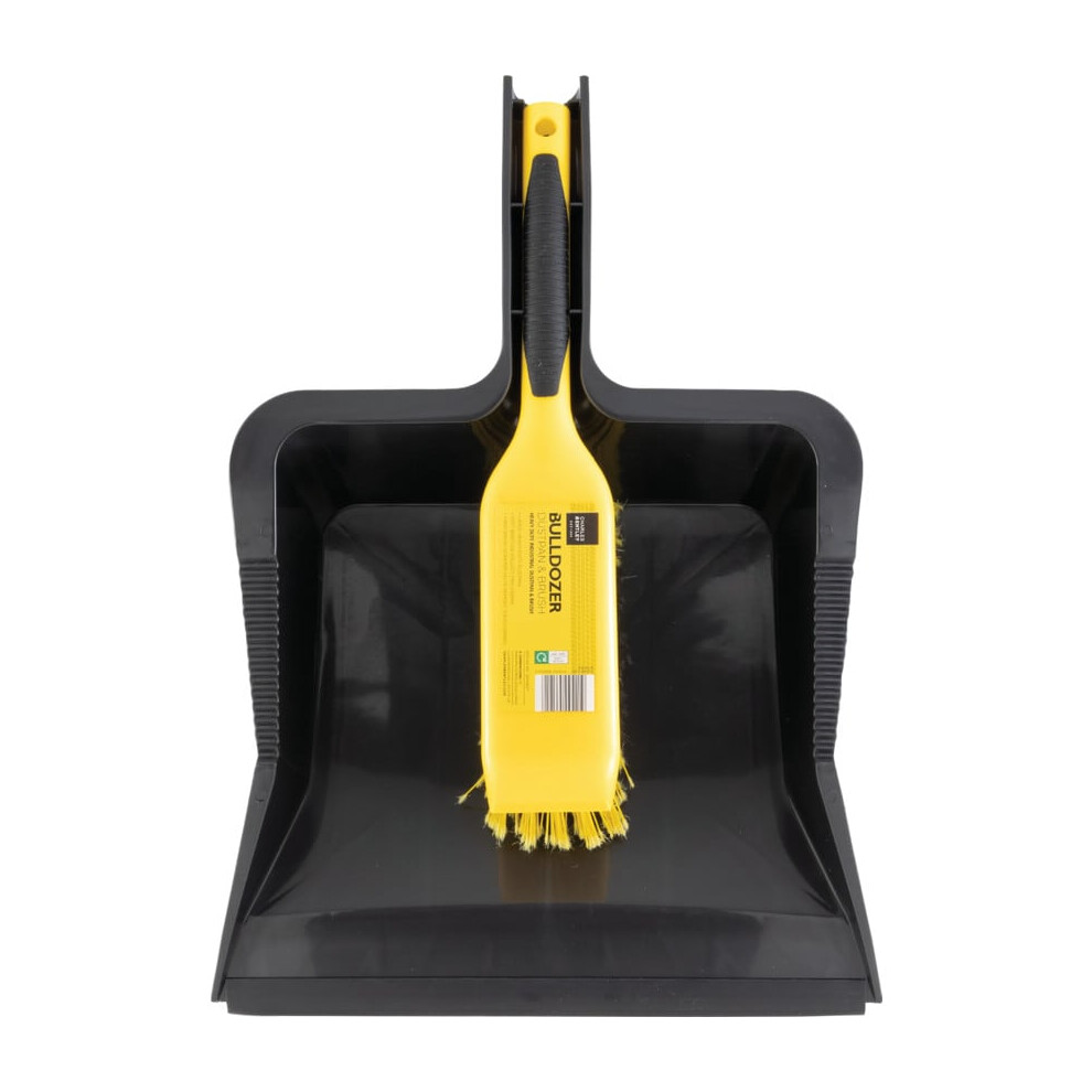 Bentley Retail Charles Bentley Bulldozer Dustpan, Brush, , One Size Black/Yellow