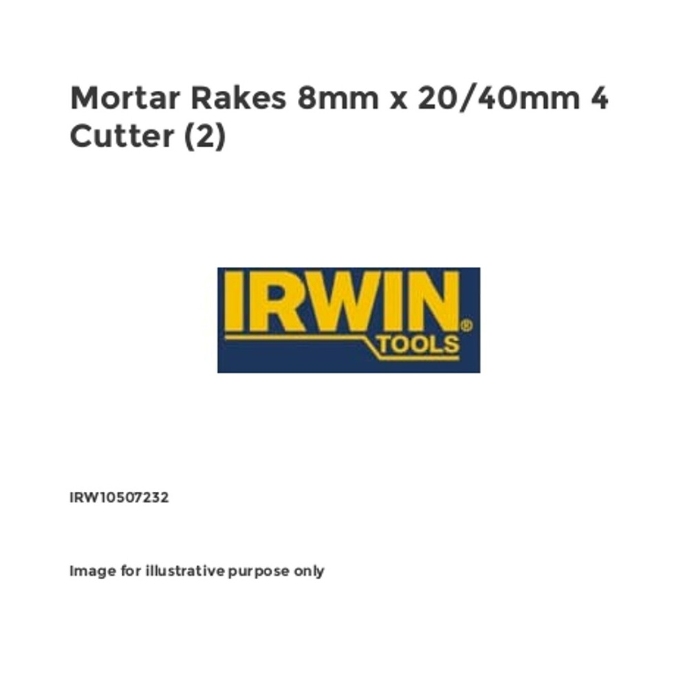 IRWIN� 10507232 Mortar Rakes 8mm x 20/40mm 4 Cutter (2) - Image 8