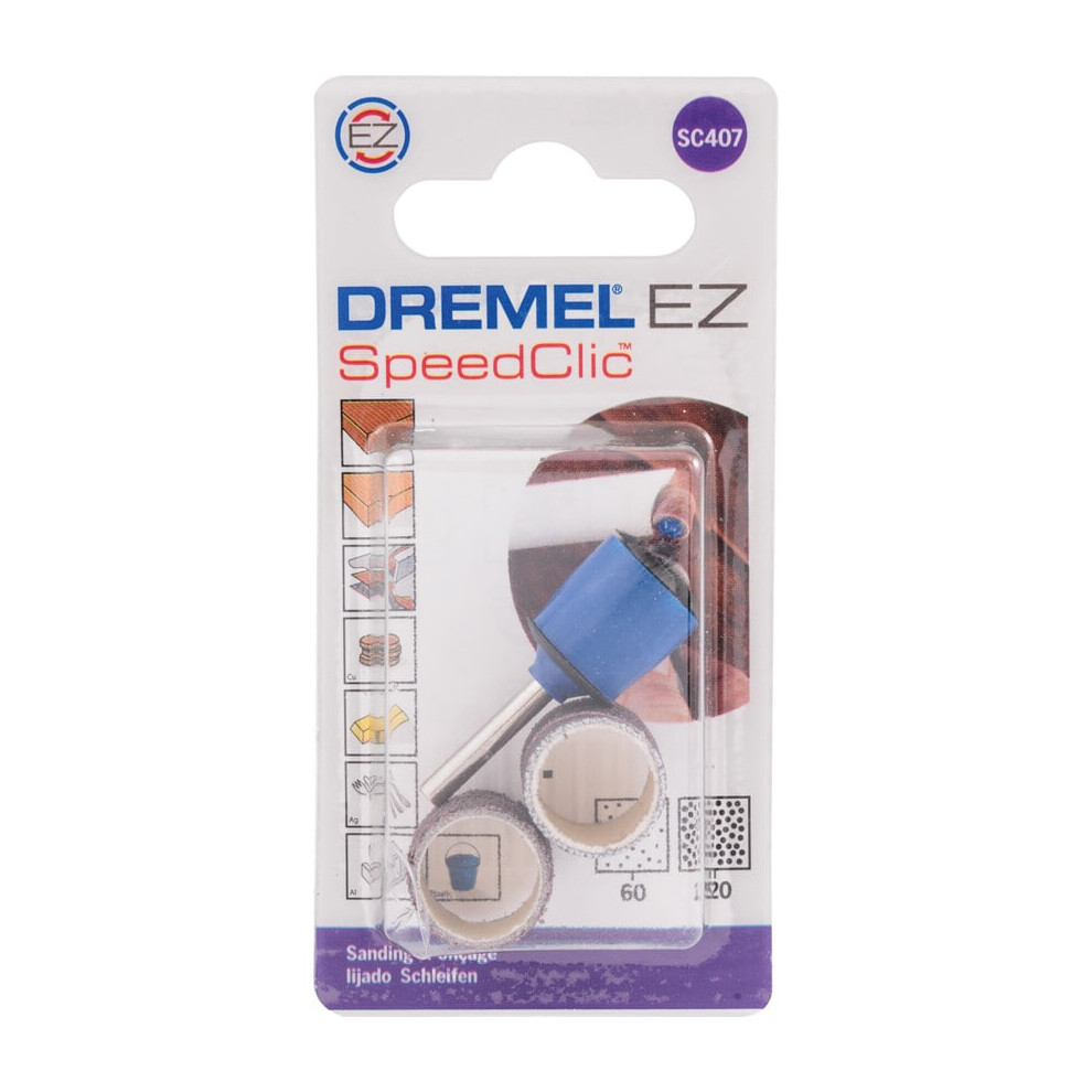 Dremel 2615S407ja Sc407 Ez Speedclic Sanding Mandrel With Sanding Bands - Pk 3 8710364060948
