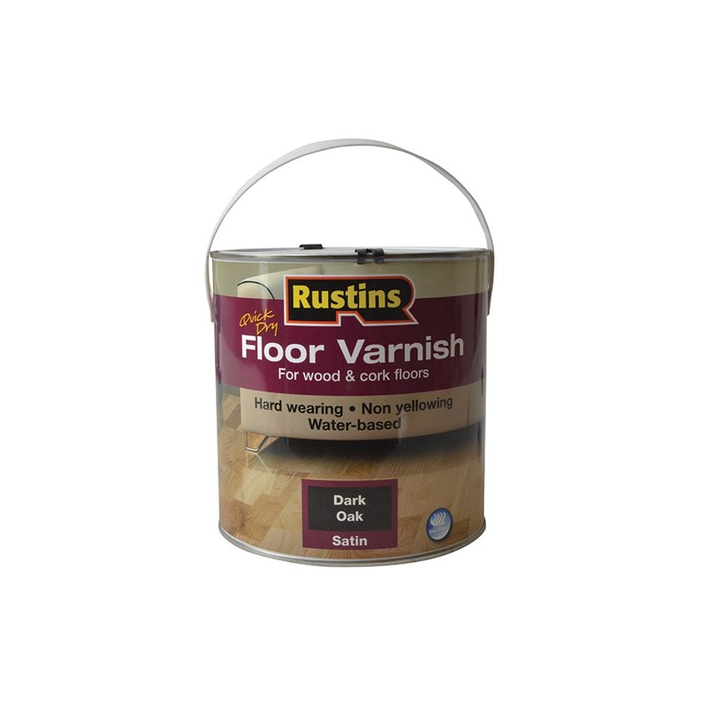 Rustins AFDO2500 Quick Dry Coloured Floor Varnish Dark Oak 2.5 Litre